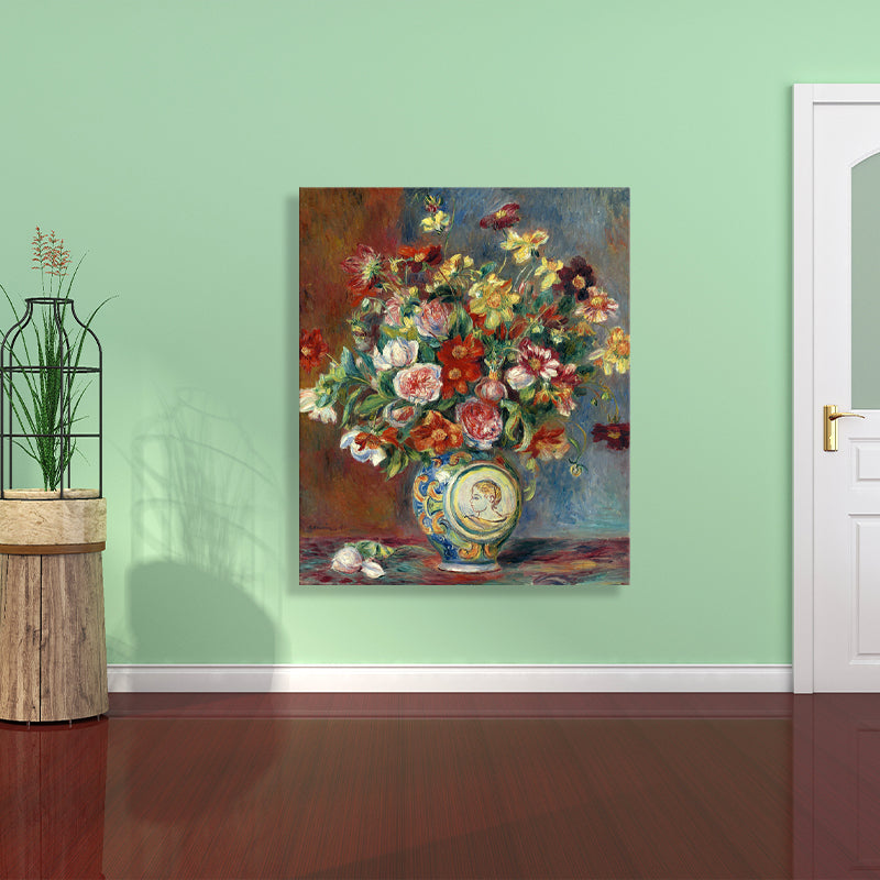 Brehn | Französische Rustikale Blumenleinwand für das Mädchenzimmer Ölmalerei Wandkunst, Mehrere Größen