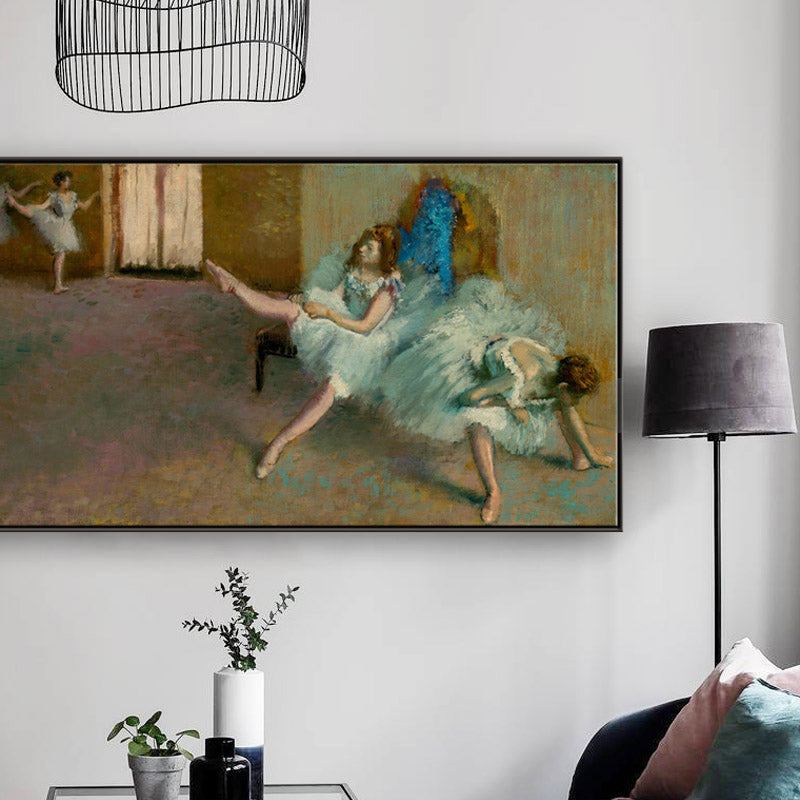Brehn | Impressionismus Ballett Mädchen Kunst Leinwand Sanfte Farben Tanzende Wanddekoration, Verschiedene Größen