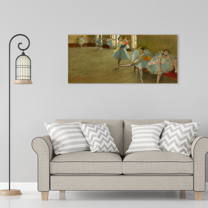Brehn | Impressionismus Ballett Mädchen Kunst Leinwand Sanfte Farben Tanzende Wanddekoration, Verschiedene Größen