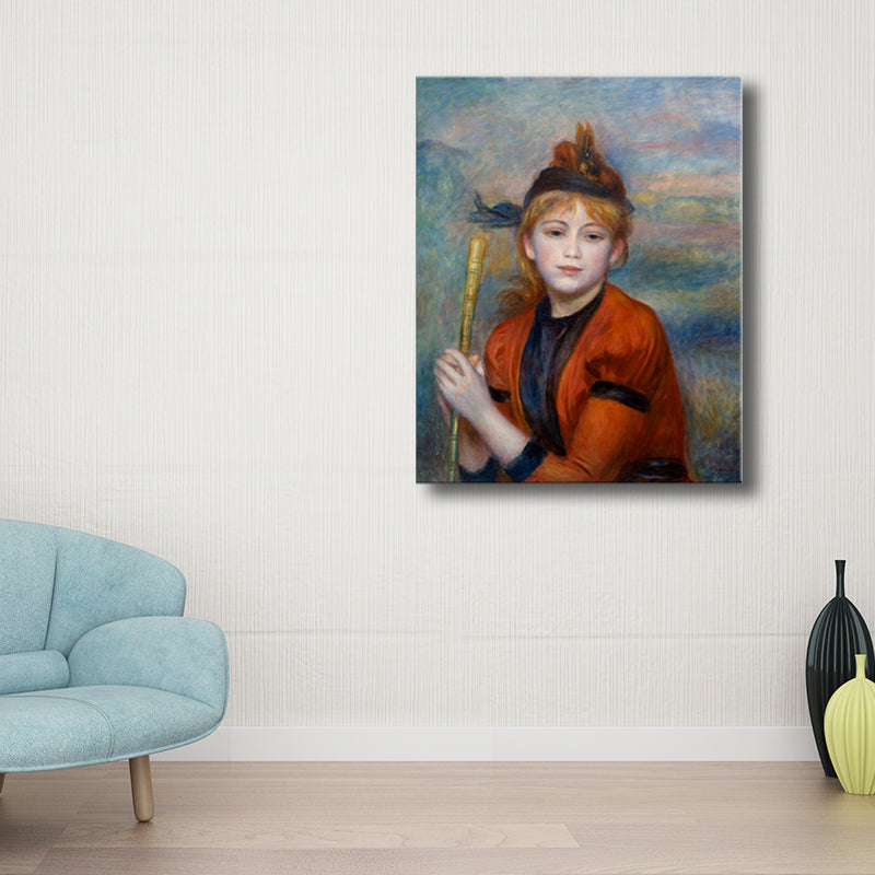 Brehn | Orange Europäische Maiden Gemälde Texturiert Impressionismus Stil Esszimmer Wandkunst