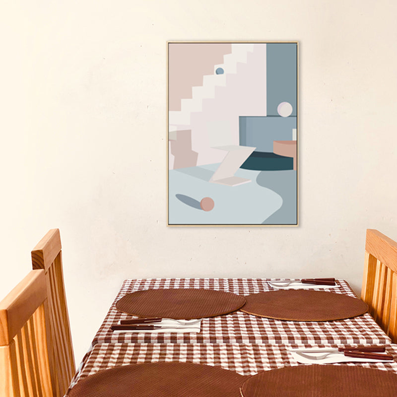 Brehn | Nordic Style Teenager Malerei Gebäude in Helle Farbe Wanddekoration, Mehrere Größen