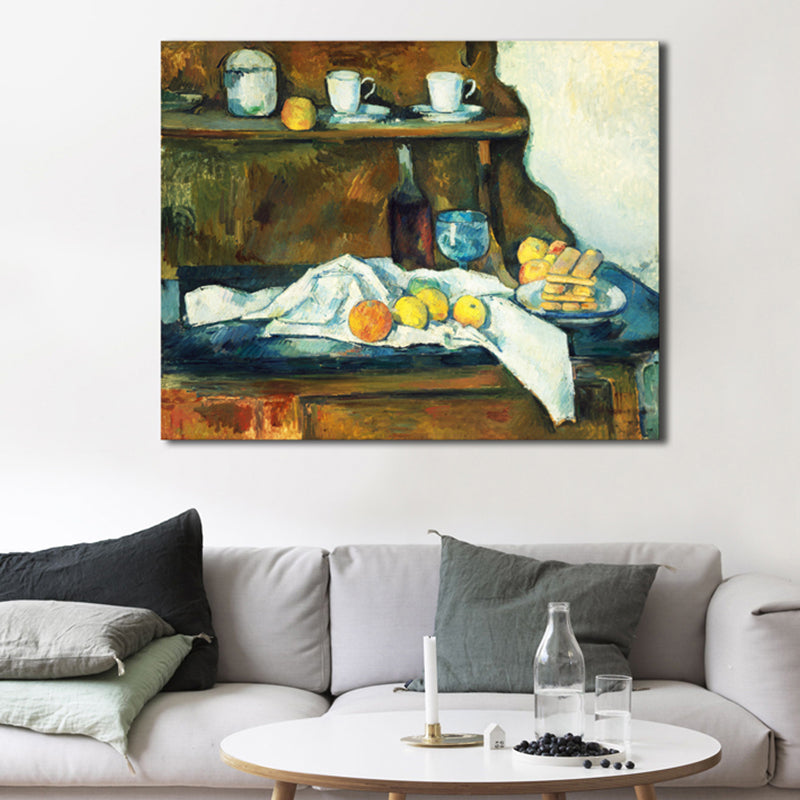 Brehn | Pastellfarbige verstreute Früchte Malerei Strukturierte Kunstdruck für Schlafzimmer, mehrere Größen