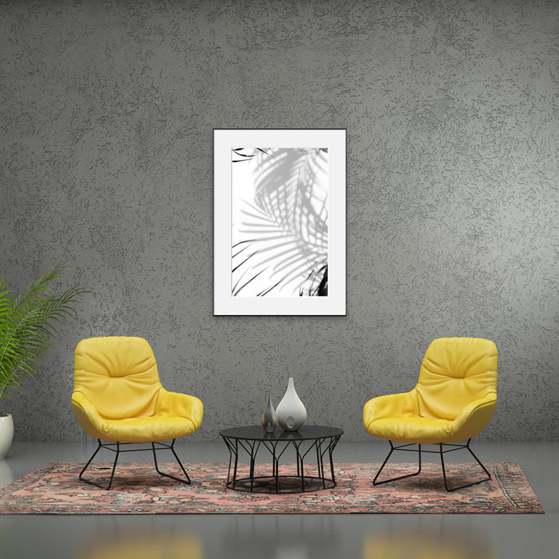 Brehn | Texturierte botanische Blätter Kunstdruck Moderner Stil Leinwand Wanddekoration, verschiedene Größen