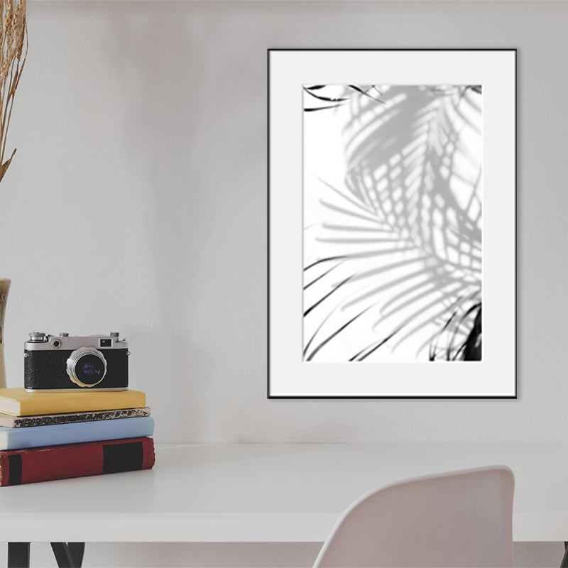 Brehn | Texturierte botanische Blätter Kunstdruck Moderner Stil Leinwand Wanddekoration, verschiedene Größen