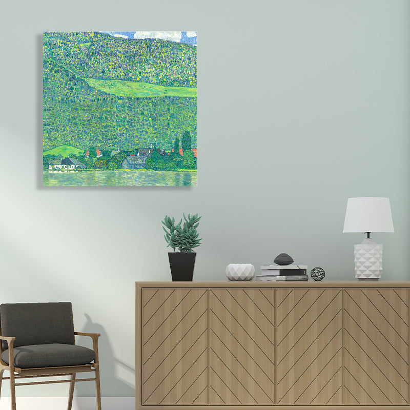 Brehn | Leinwandgrüne Wanddekoration Impressionismus Stil Berglandschaft Kunst, Mehrere Größen