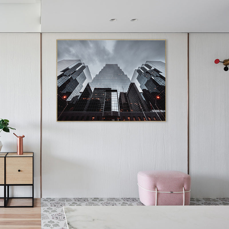 Brehn | Pastellfarbe Moderne Stil Kunst Hohe Architektur Leinwand für die Küche, Mehrere Größen