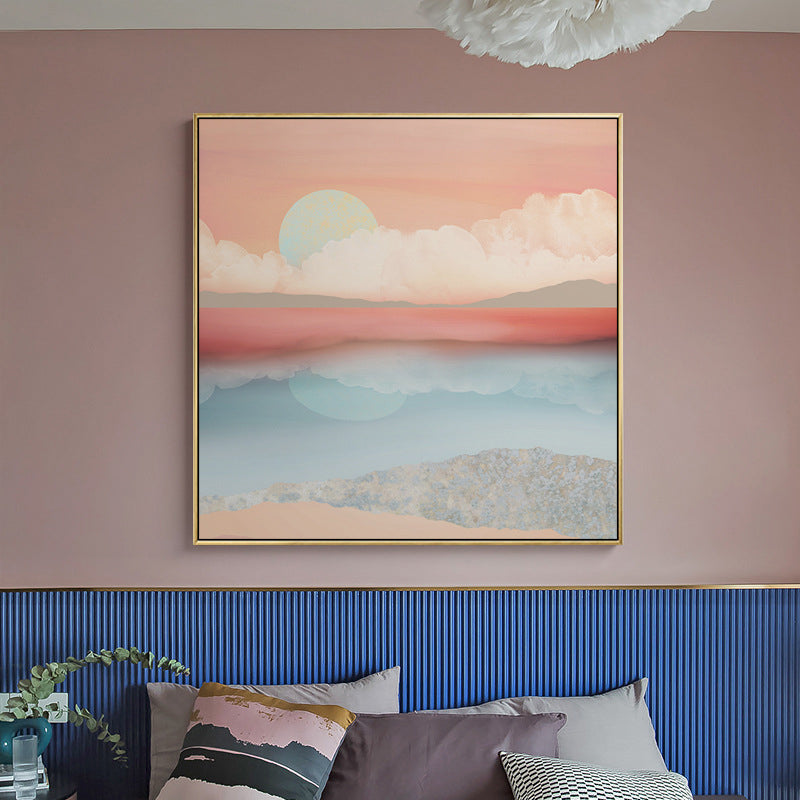 Brehn | Moderne Sunset Scenery Canvas voor Meisjes Slaapkamer Illustratie Wanddecoratie, Meerdere Maten