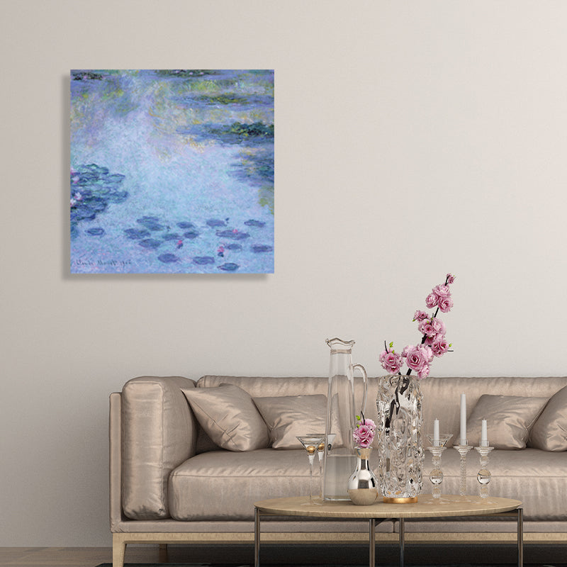 Brehn | Field Lotus Pond Wanddekoration für das Schlafzimmer von Mädchen in Grün, mehrere Größen verfügbar