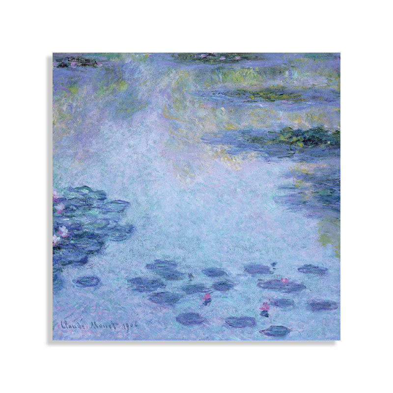 Brehn | Field Lotus Pond Wanddekoration für das Schlafzimmer von Mädchen in Grün, mehrere Größen verfügbar