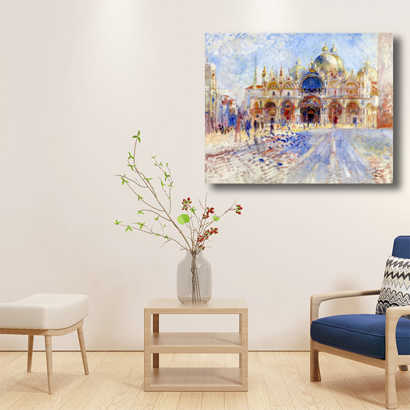Brehn | Impressionismus Landmark Leinwand Gästezimmer Wandkunst Druck in Lila, Mehrere Größen