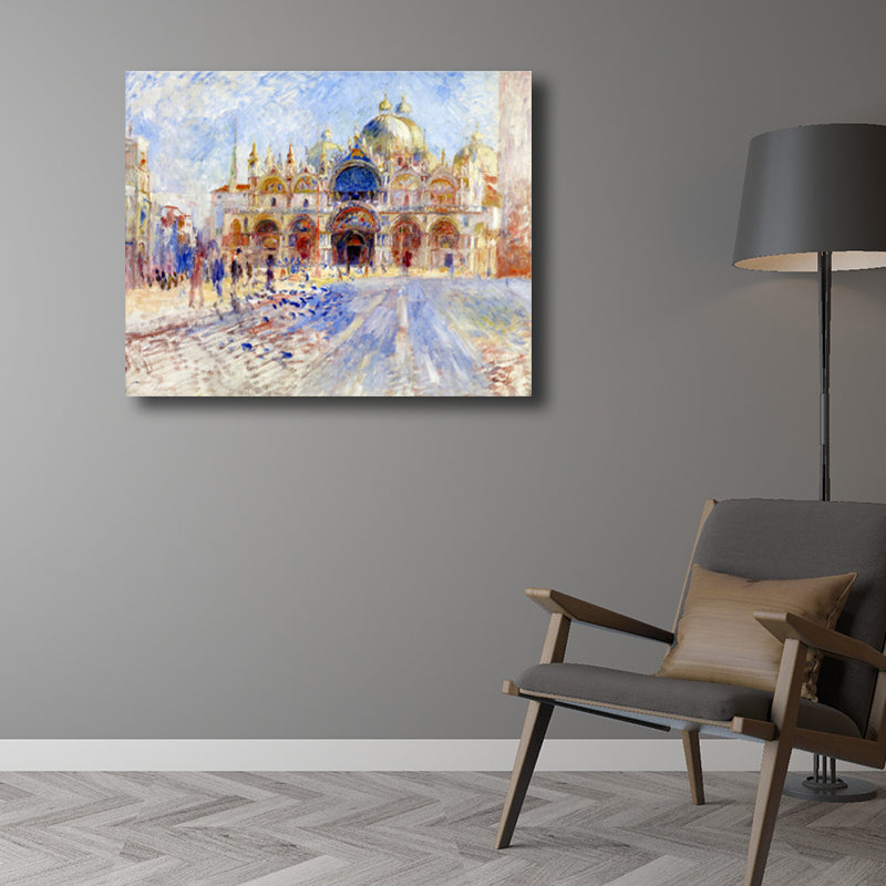 Brehn | Impressionismus Landmark Leinwand Gästezimmer Wandkunst Druck in Lila, Mehrere Größen