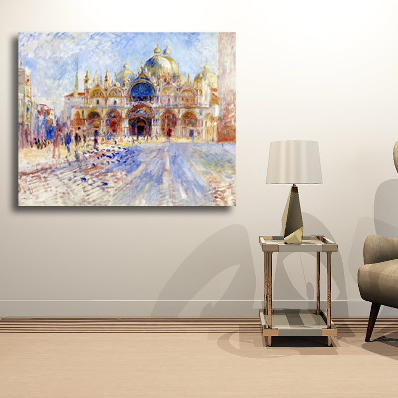 Brehn | Impressionismus Landmark Leinwand Gästezimmer Wandkunst Druck in Lila, Mehrere Größen