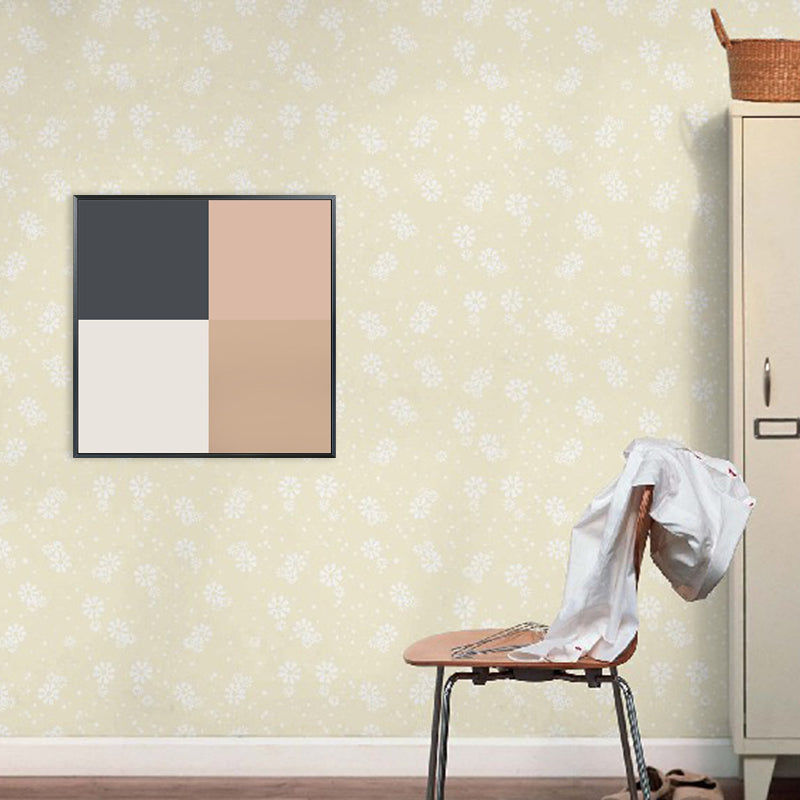 Brehn | Illustration Abstraktes Muster Kunst Nordischer Stil Leinwand Texturiertes Wandbild in Orange
