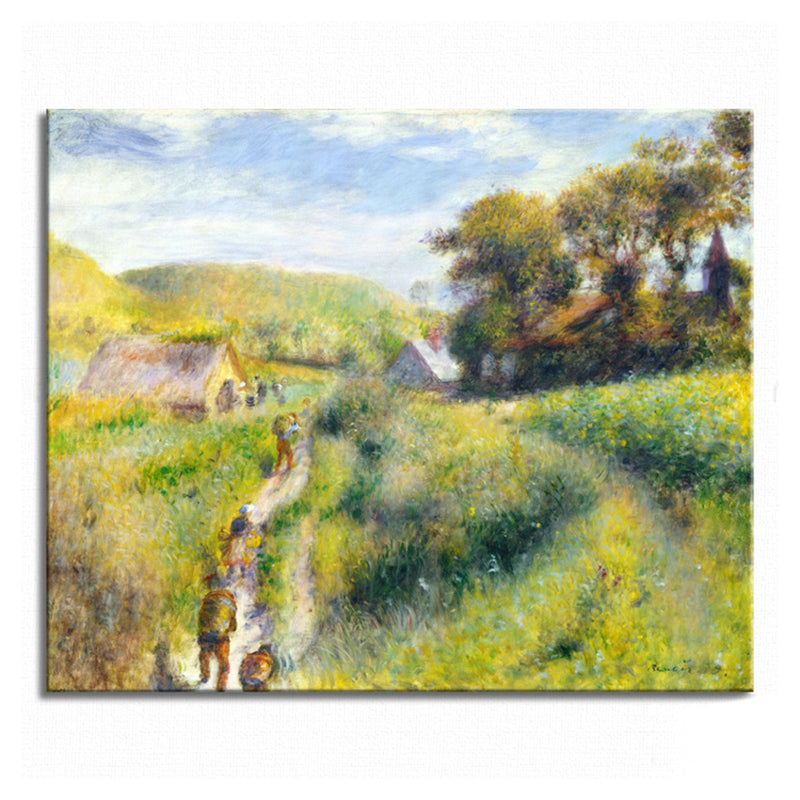 Brehn | Grüner Impressionismus Kunst Frühlingsausflug Leinwand für die Küche, mehrere Größenoptionen