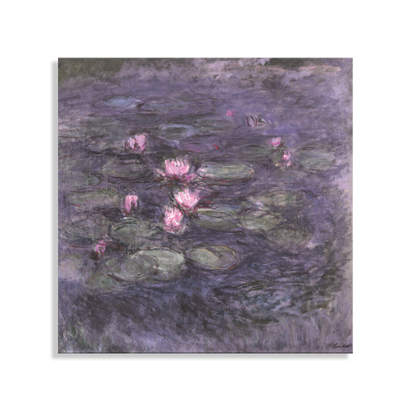 Brehn | Lotus und Lotusblätter Leinwand für das Esszimmer in Grün, Mehrere Größen Verfügbar