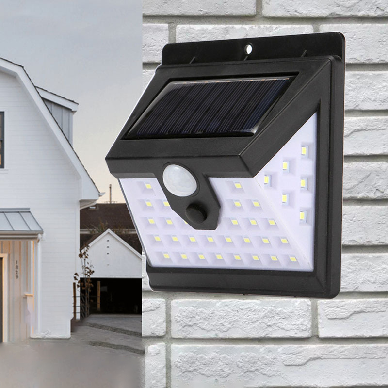 Moderne Einfachheit Solar Wasserdicht Bewegungsmelder ABS Rechteckige LED Wandleuchte Lampe für Außenpatio | Brehn