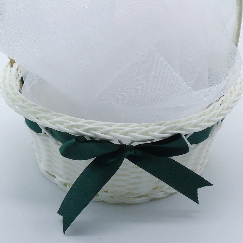 Damen Hochzeitskorb mit Satinband Brehn