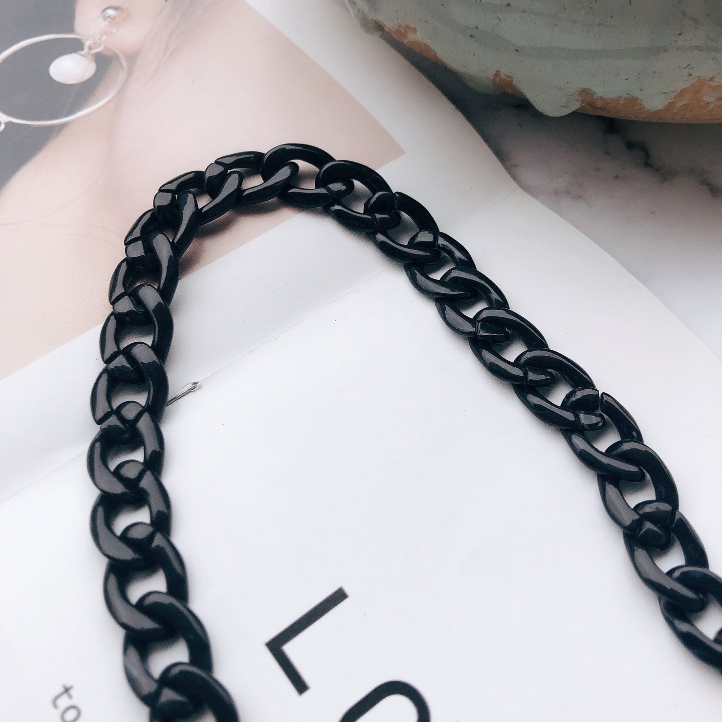Chunky Metallkette Brillehalter Brehn