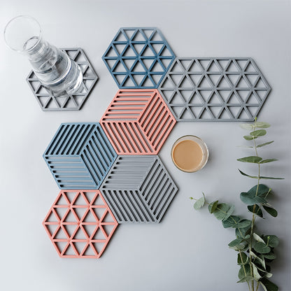 Unisex Silikon Untersetzer mit geometrischem Design Brehn