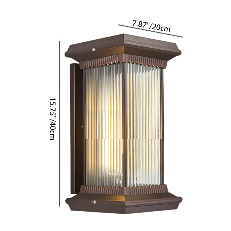 Modern Minimalist Wasserdicht Rechteck Aluminium Glas 1/2 Licht Außen Wand Sconce Lampe Für Garten | Brehn