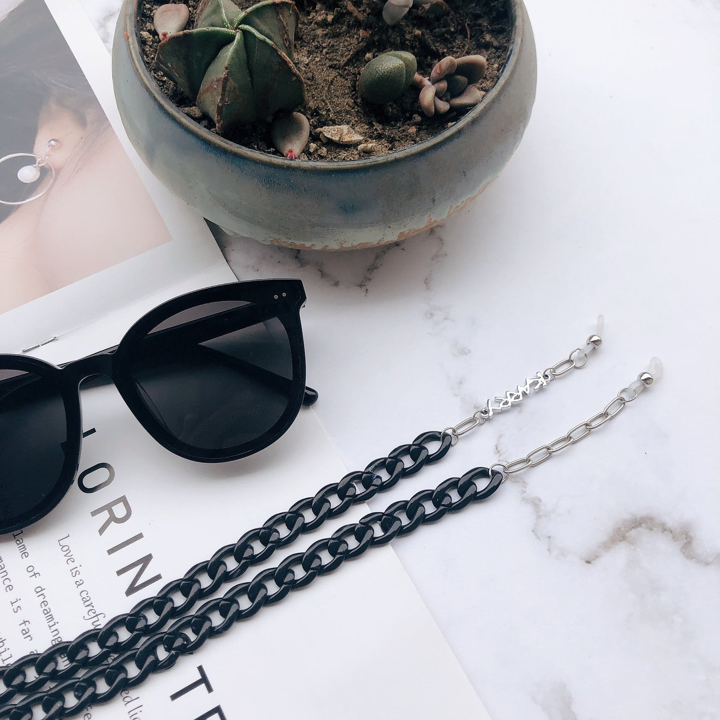 Chunky Metallkette Brillehalter Brehn