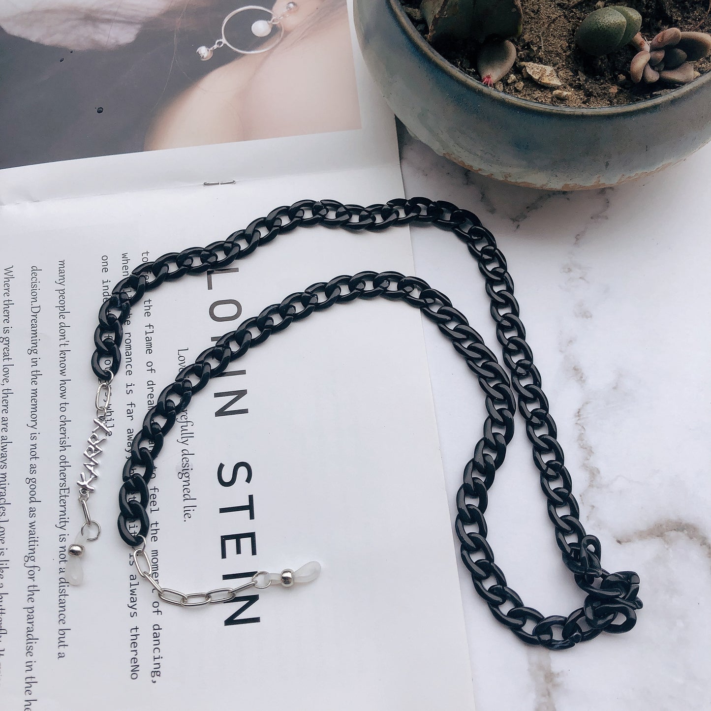 Chunky Metallkette Brillehalter Brehn