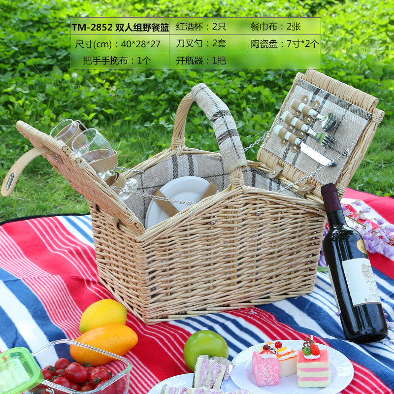 Damen Picknickkorb mit komplettem Geschirrset Brehn