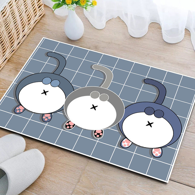Verspieltes katzenmotiviertes Küchenmatten-Set Brehn