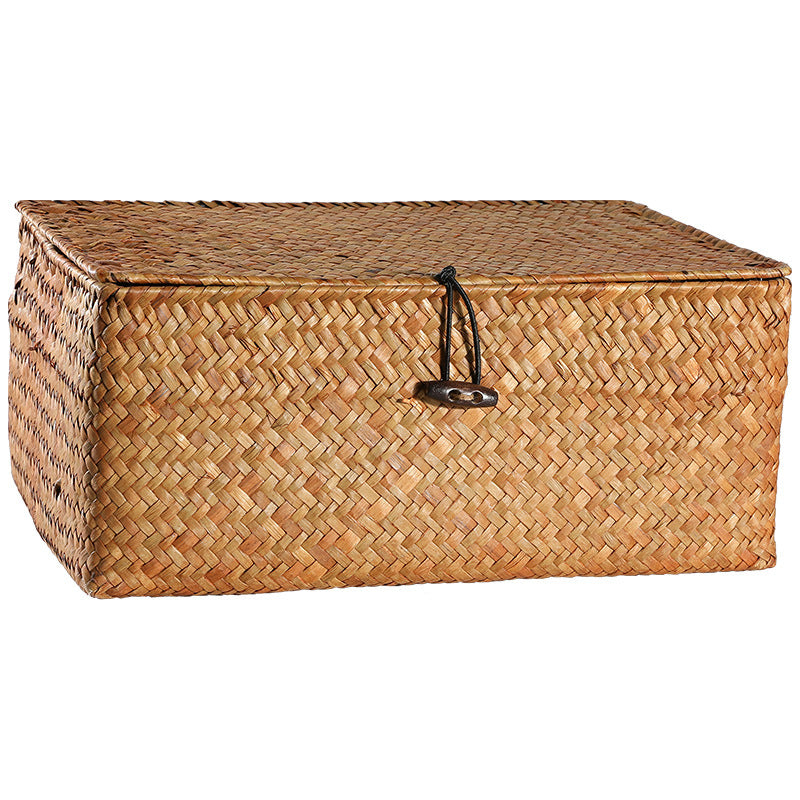 Handgewebte Aufbewahrungsbox mit Deckel Brehn