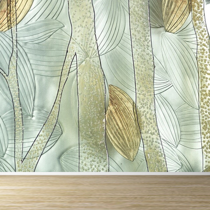 Brehn | Illustrationsstil Blätter Wandgemälde Riesen Wandverkleidung für das Esszimmer, individuell