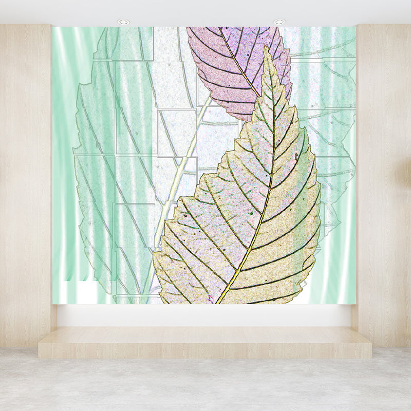 Brehn | Zachte Kleur Hedendaagse Muurbehang Huge Botanische Muurdecoratie voor Woonkamer