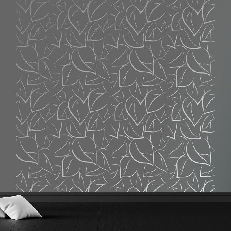 Brehn | Fleckenschutz Blätter Muster Wandbild Vlies Moderne Wanddekoration für Mädchen Schlafzimmer