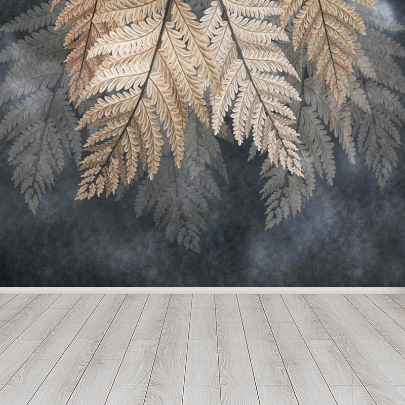 Brehn | Extra grote botanische muurschildering lichte kleur non-woven wandkunst voor binneninrichting, op maat gemaakt