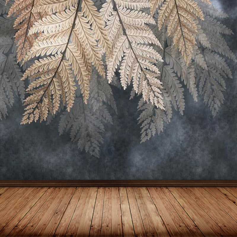 Brehn | Extra grote botanische muurschildering lichte kleur non-woven wandkunst voor binneninrichting, op maat gemaakt