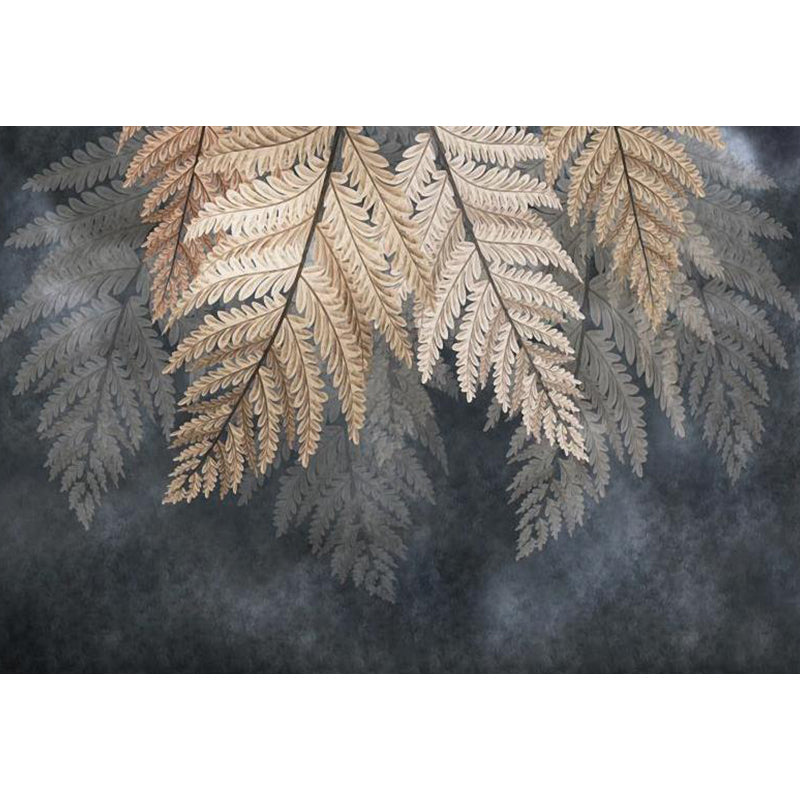 Brehn | Extra grote botanische muurschildering lichte kleur non-woven wandkunst voor binneninrichting, op maat gemaakt