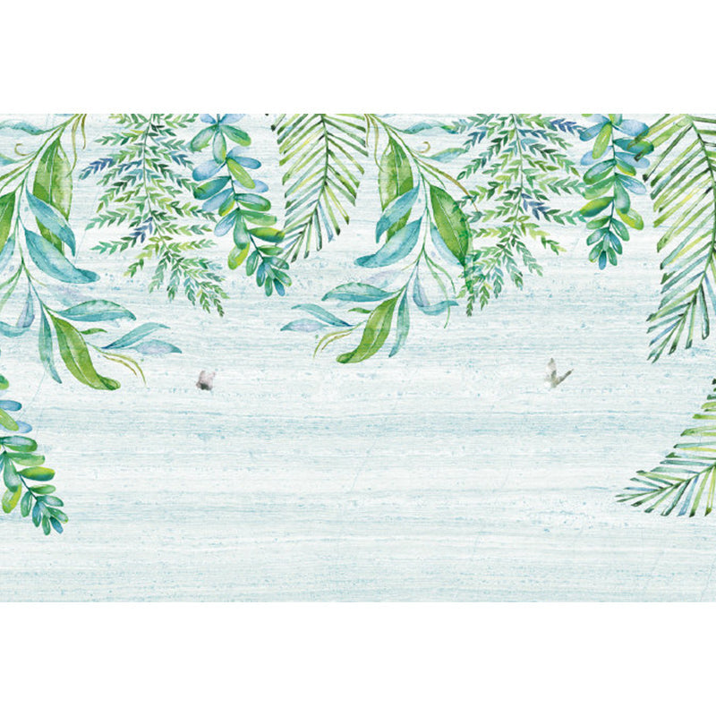 Brehn | Extra grote botanische muurschildering lichte kleur non-woven wandkunst voor binneninrichting, op maat gemaakt
