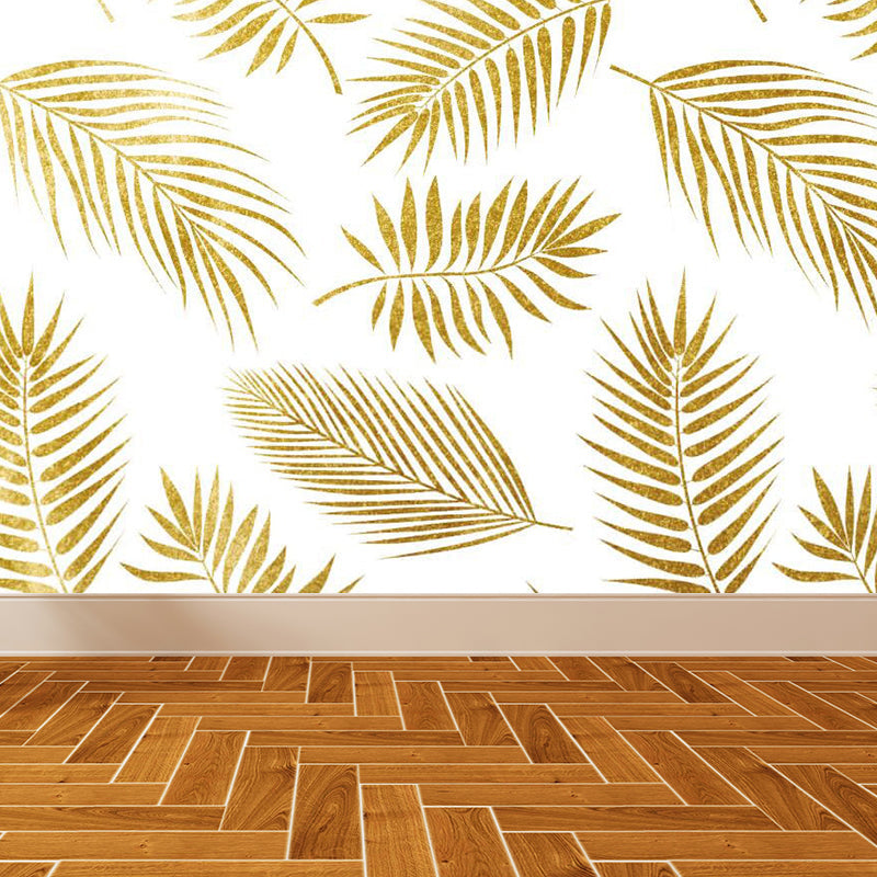 Brehn | Extra grote botanische muurschildering lichte kleur non-woven wandkunst voor binneninrichting, op maat gemaakt