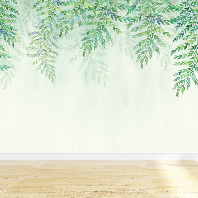 Brehn | Grote Bladeren Muurstickers voor Badkamer Botanische Wanddecoratie in Pastel Kleur, Vochtbestendig