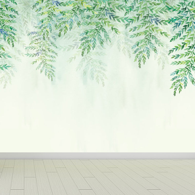 Brehn | Grote Bladeren Muurstickers voor Badkamer Botanische Wanddecoratie in Pastel Kleur, Vochtbestendig