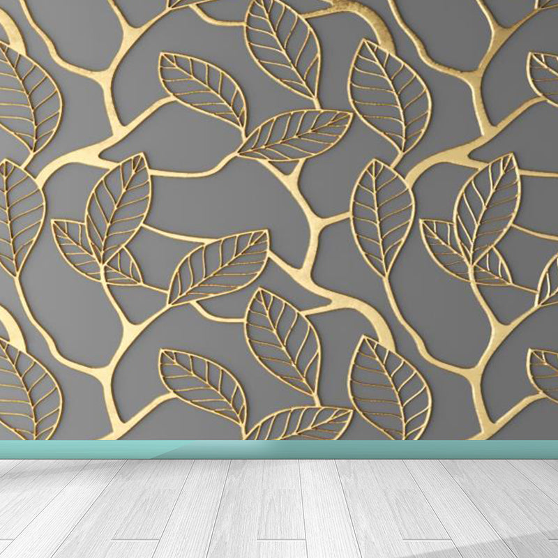 Brehn | Grote Bladeren Muurstickers voor Badkamer Botanische Wanddecoratie in Pastel Kleur, Vochtbestendig