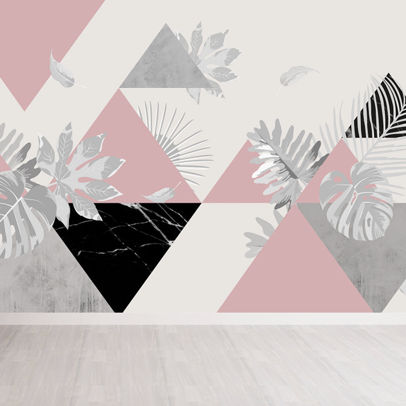 Brehn | Grote Bladeren Muurstickers voor Badkamer Botanische Wanddecoratie in Pastel Kleur, Vochtbestendig