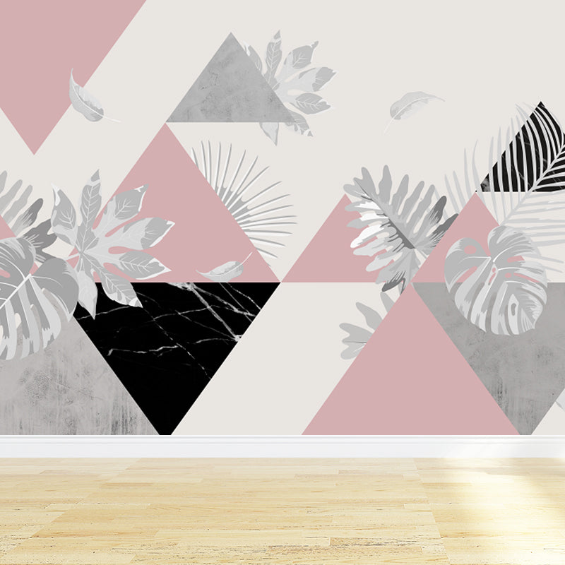Brehn | Grote Bladeren Muurstickers voor Badkamer Botanische Wanddecoratie in Pastel Kleur, Vochtbestendig