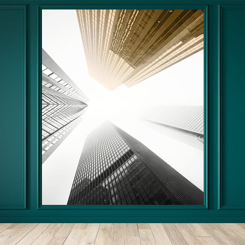 Brehn | Urban Cityscape Muurbehang Donkere Kleur Vochtbestendig Wanddecoratie für Zimmer