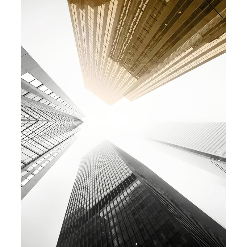 Brehn | Urban Cityscape Muurbehang Donkere Kleur Vochtbestendig Wanddecoratie für Zimmer