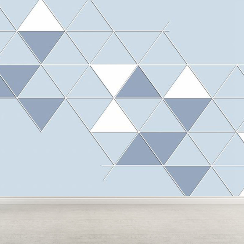 Brehn | Geometrische Driehoek Muurpapier Muurschildering Moderne Niet-Geweven Katoenen Wandbekleding voor Woonkamer