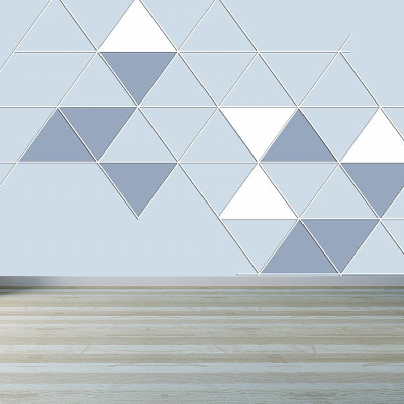 Brehn | Geometrische Driehoek Muurpapier Muurschildering Moderne Niet-Geweven Katoenen Wandbekleding voor Woonkamer