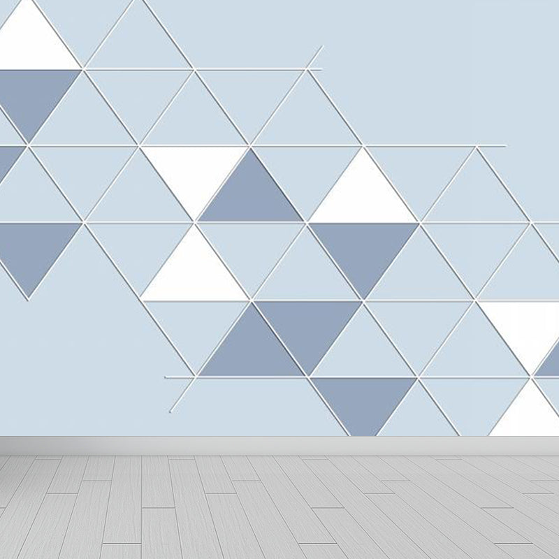 Brehn | Geometrische Driehoek Muurpapier Muurschildering Moderne Niet-Geweven Katoenen Wandbekleding voor Woonkamer