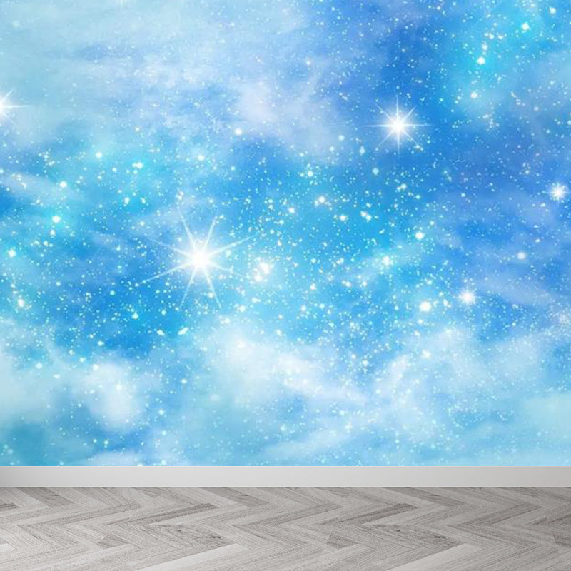 Brehn | Moderne Serene Sky Mural Behang Non-Woven Vlekbestendig Lichte Kleur Wandkunst voor Jongenskamer