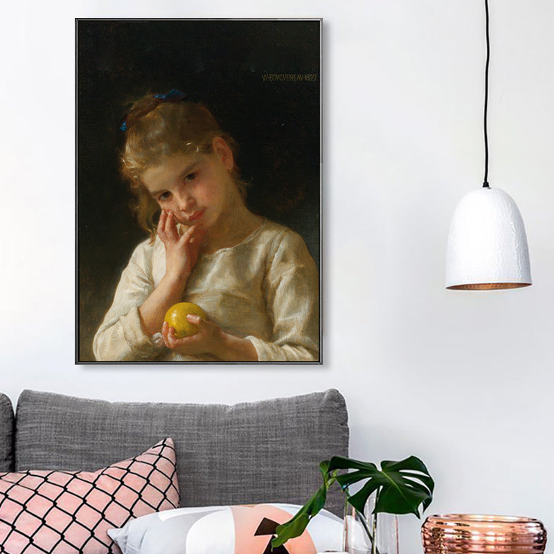 Brehn | Texturiertes Mädchen Kunstdruck-Leinwand Renaissance-Stil Gemälde für das Schlafzimmer von Mädchen
