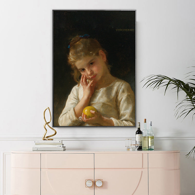 Brehn | Texturiertes Mädchen Kunstdruck-Leinwand Renaissance-Stil Gemälde für das Schlafzimmer von Mädchen